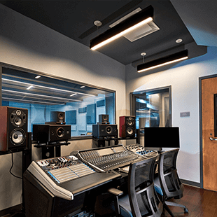 Middlesex County Magnet School's recording studio.